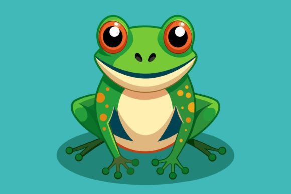 Beautiful Frog Vector: A Unique Illustration for Design