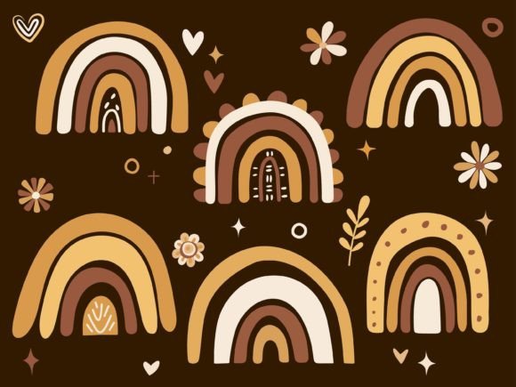 Boho Earth Tones Rainbow and Floral Set Guide