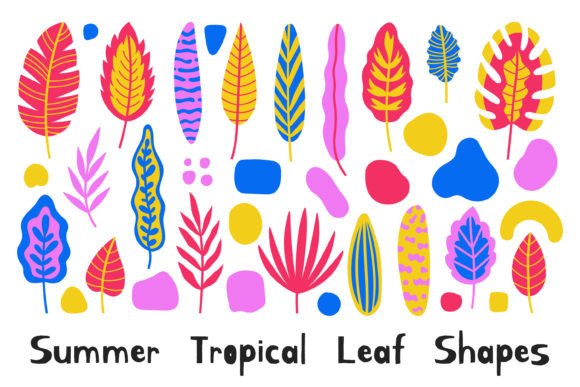 Bring the Heat: Elevating Designs with Summer Tropical Leaf Shapes