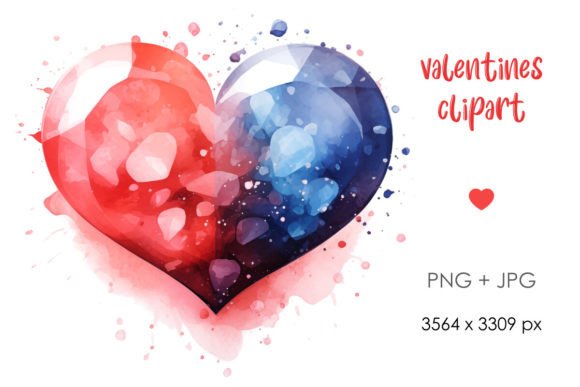 Bringing Romance to Life with Watercolor Valentines Heart PNG Clipart
