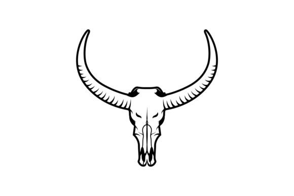 Bull Skull Symbol: A Bold Vector for Western Designs
