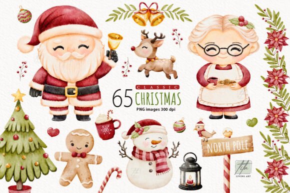 Classic Christmas Watercolor: Reviving Hand-Painted Charm in a Digital Holiday Season