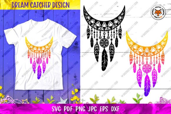 Crescent Dream Catcher SVG & Moon Art Guide