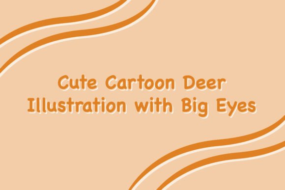 Cute Cartoon Deer Illustration: A Versatile Design Asset