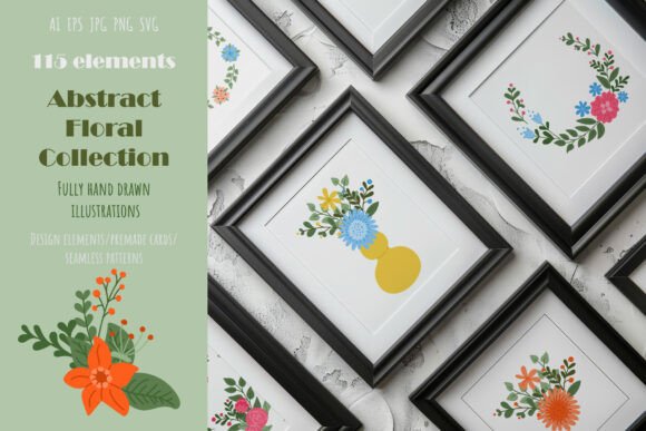 Elevate Designs with Abstract Floral Art