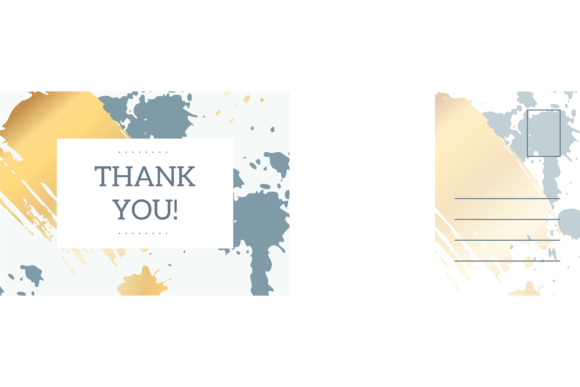 Elevate Gratitude with Abstract Thank You Postcards