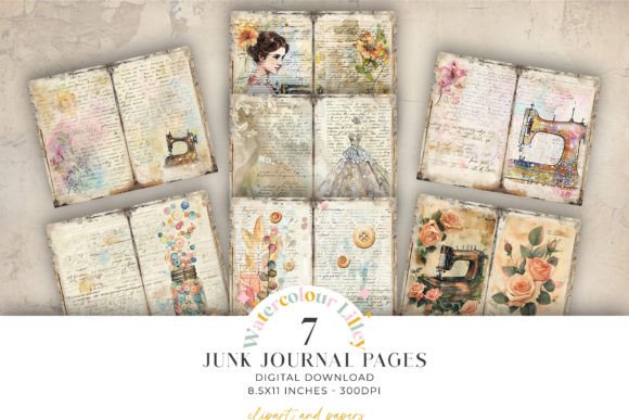 Elevate Your Art with Premium Sewing Crafting Junk Journal Pages