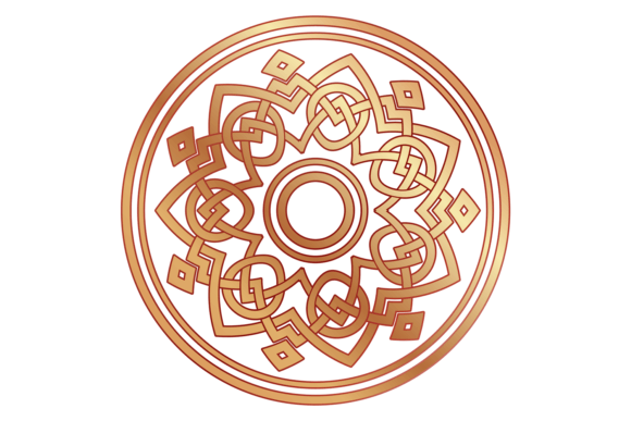 Elevating Brand Identity with a Golden Monogram and Abstract Round Deco