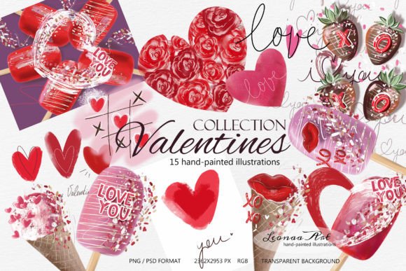 Elevating Your Valentine's Day Designs with Hand-Painted Illustrations