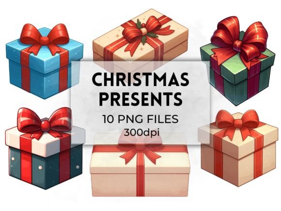 Evaluating Christmas Present Holiday Gift Clipart for Seasonal Design Projects