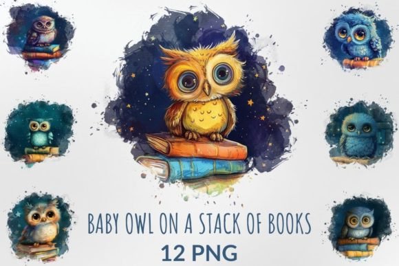 Evaluating the Cute Baby Owl on a Stack of Books Bundle for Creative Projects