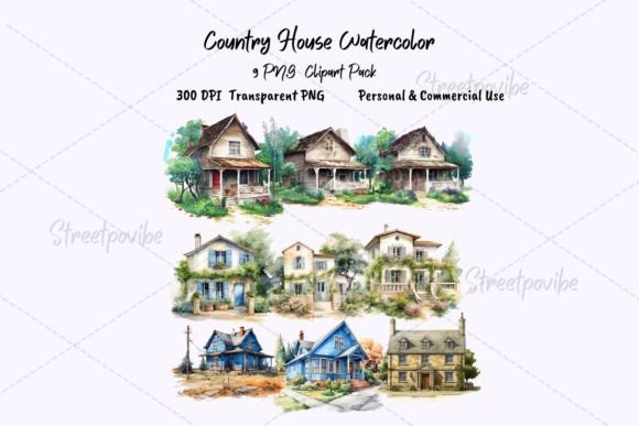 Evaluating the House Watercolor Clipart PNG Pack for Professional Design Projects