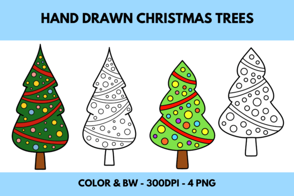 Evaluating the Practical Value of Hand-Drawn Christmas Tree PNG Assets