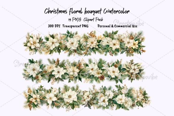Evaluating the Practical Value of Winter Floral Bouquet Watercolor Clipart for Creative Projects