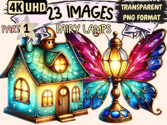 Fairy Lamps Clipart P1: Add Magic to Designs