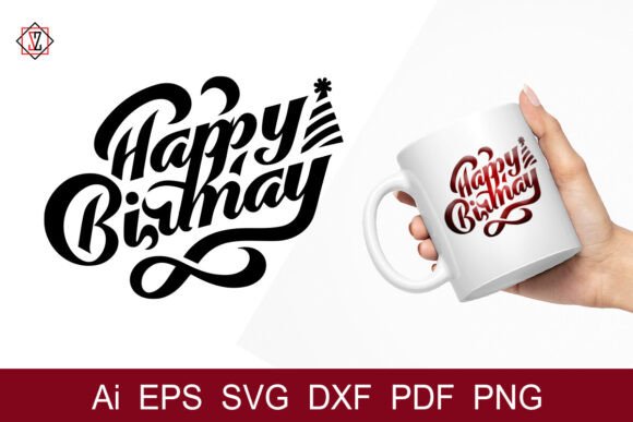 Happy Birthday Lettering_5: A Versatile Design Asset