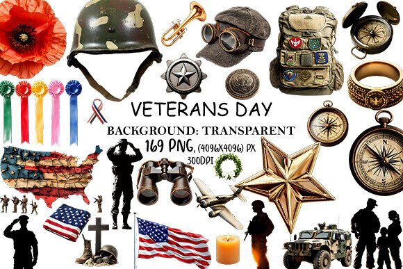 Honor Service and Sacrifice with a Premium Veterans Day Clipart Bundle