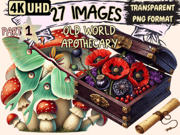 Infuse Your Designs with Vintage Charm: The Magic of Old World Apothecary Clipart