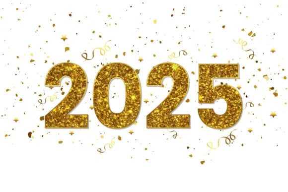 Integrating 2025 Golden Glitter Happy New Year Text into Professional Design Workflows