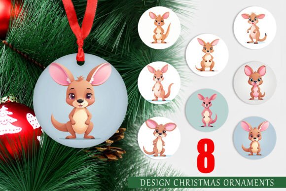 Pink Kangaroo Valentine Ornaments: A Festive Twist