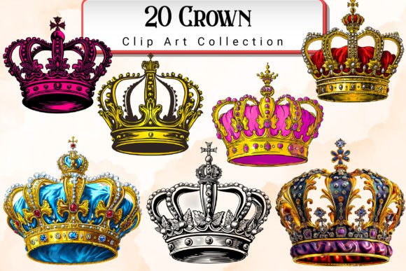 Regal Crown Clipart Bundle for Designers