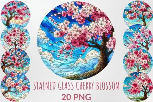 Stained Glass Cherry Blossom Tree: A Practical Asset for Spring Design Projects