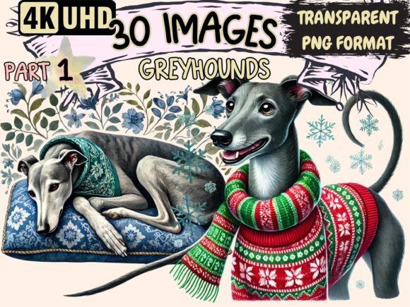 Unleashing Creativity with Greyhounds Clipart P1
