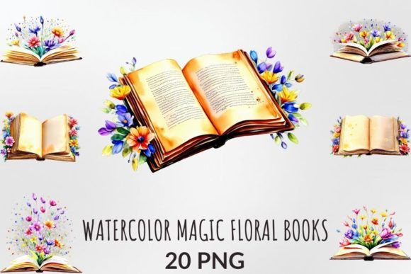 Unleashing Creativity with Watercolor Magic Floral Books Clipart