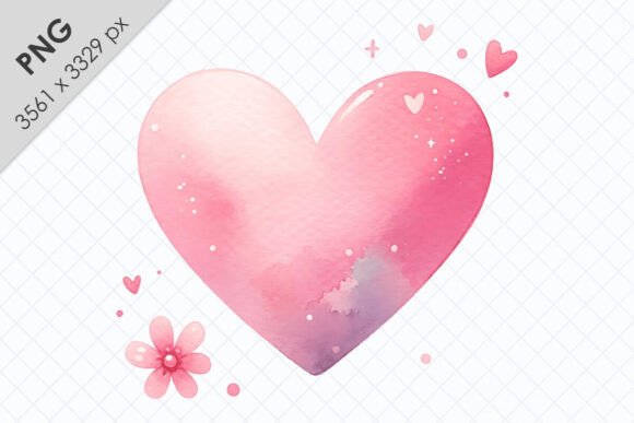 Watercolor Pink Simple Heart with Flower: A Guide to Choosing and Using Romantic Clip Art