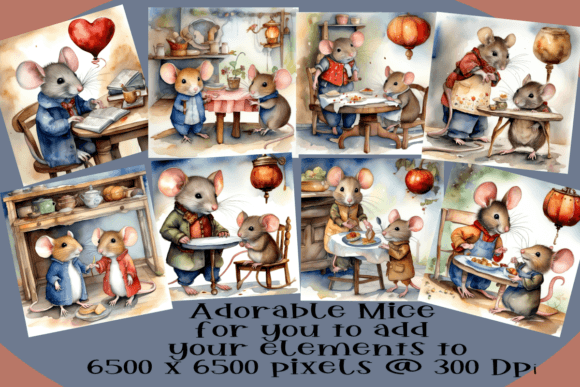Whimsical Mouse Tales: High-Res Art for Creators