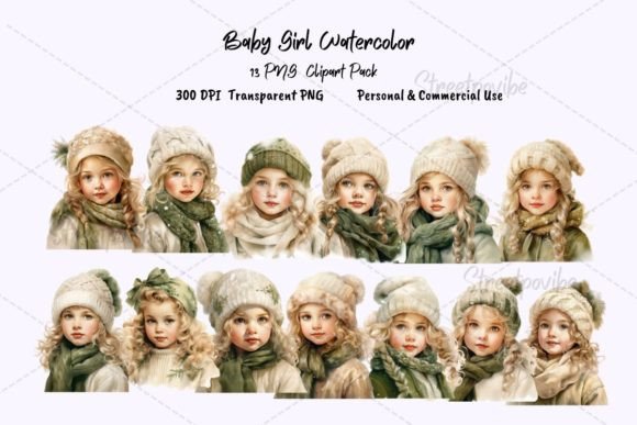 Winter Little Girl Watercolor Clipart Guide